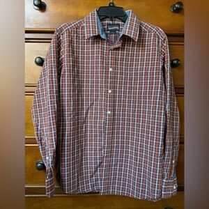 Men's Cremieux Premium Denim Plaid Shirt size L